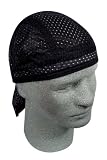 ZANheadgear Flydanna 100 Percentage Polyester Mesh Black Vented Sport Bandanna