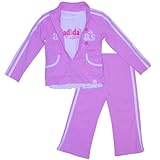 Adidas Girls 2T-4T Pink Terry Jacket Set
