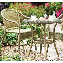 Outdoor Wicker Bistro Table