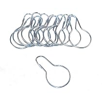 12 Pack of Zinc Plated Shower Curtain Rings