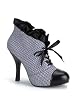 Women's Houndstooth Lace-Up Ankle Boot