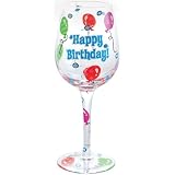 Westland Giftware 9-Inch Happy Birthday! Wine Glass, 15-Ounce
