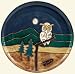 MARA Stoneware 12 COLLECTIBLE ROUND Dinner PLATE Owl Bird Design