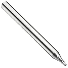 Niagara Cutter MESB430 Miniature Carbide End Mill, Uncoated (Bright), 4 Flutes, Stub Ball End