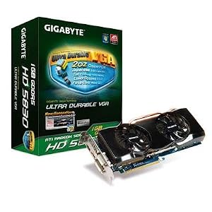 GIGABYTE ATI Radeon HD5830 1 GB DDR5 2DVI HDMI DisplayPort PCI-Express Video Card... by Gigabyte