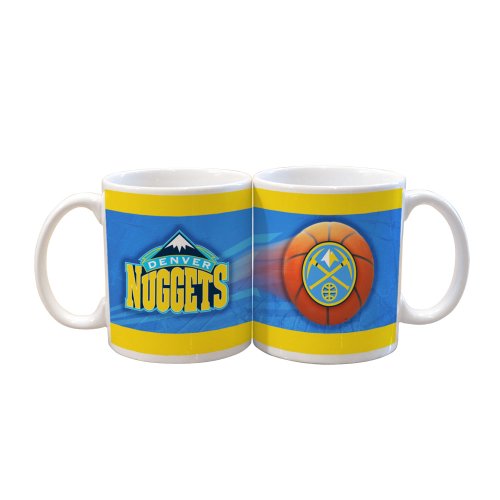 NBA Denver Nuggets 2 Pack 11oz White SportsBall Mug