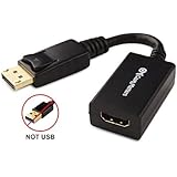 Cable Matters Gold Plated DisplayPort to HDMI Adapter, Black