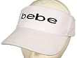 Bebe Visor Hat Logo White Embroidered One Size