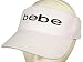 Bebe Visor Hat Logo White Embroidered One Size