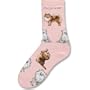 For Bare Feet Pomeranian Large Print Pink Socks