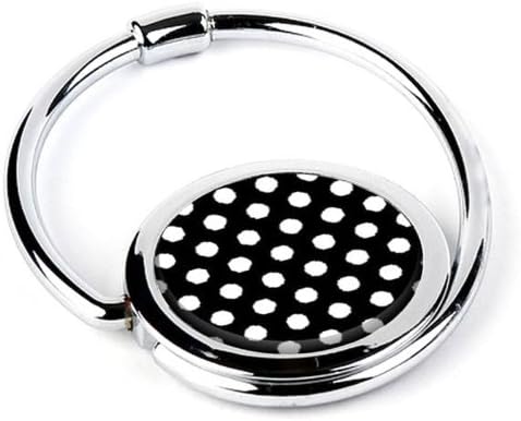 Fab Swank Black & White Polka Dot Print Purse Hook