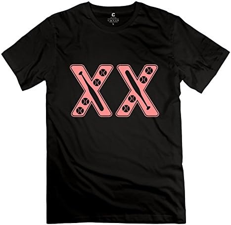MJEE Men's Tshirt XX Baseball Chromosomes Size L Black