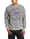NFL Men's Minnesota Vikings Heather Vintage French Terry Raglan (Grey Heather, Large)