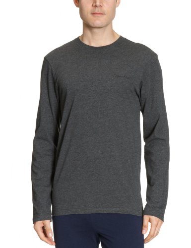 Calvin Klein underwear Herren Unterhemd M9554E / Long Sleeve Logo T\'S, Gr. 6 (L), Grau (C Preisvergleich