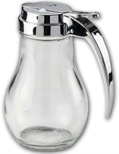 14oz Glass Syrup Jar/dispenser W/chrome Top