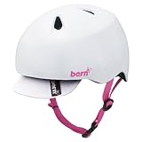 Bern Girls Nina Summer Helmet with Zipmold Foam - Gloss White w/ Visor S/XS - 48 - 51.5