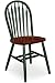 Arrow-back Side Chair 18"h Green/honey Oak