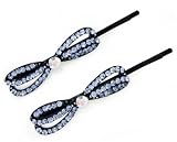 Light Sapphire Double Ribbon Bobby Pins