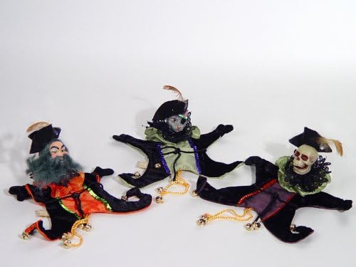 SKELETON PIRATES Halloween Candy Bag Ornaments Set of 3
