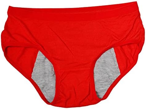 Yangjie Women's Modyer Physiological Non-Mark Briefs One Size Red