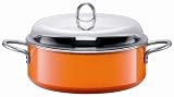 Review Silit 91 0128 1728 / Silit 6-3/4-Quart Low Stewpot with Lid, Wild Orange