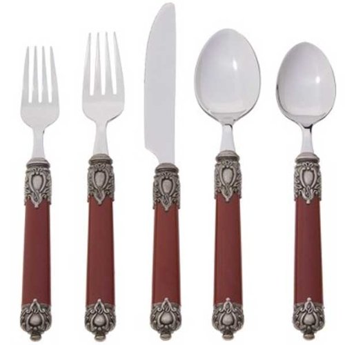 Hampton Forge San Remo 20 Piece Flatware Set, Red 755U0202TE