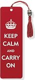 Keep Calm and Carry On Beaded Bookmark