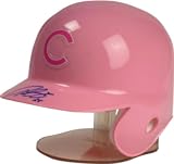 Derrek Lee Chicago Cubs Autographed Riddell Pink Mini Helmet