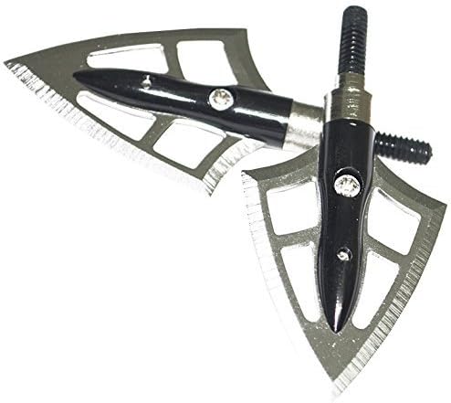 Viare Archery Broadheads 2 Blade Arrowheads for Hunting Practice 100 Grain Pack of 3/6/12/24 (6)