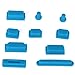 HDE 10pc Anti-Dust Silicone Rubber Port Plugs for MacBook Pro Retina (Blue)