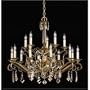 Nulco Lighting Chandeliers 365 15 VOB MA Volcano Antique Brass Malibu Crystal Belvedere Chandelier 15Lt Volcano Antique Brass