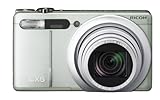 Ricoh CX5 Digitalkamera (10 Megapixel, 10,7-fach opt. Zoom, 7,6 cm (3 Zoll) Display, Bildstabilisator) silber