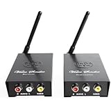 TNP 2.4G Wireless Audio Video Sender Transmitter Receiver - 4 Channel 2W DC12V AV System 300ft Range with Power Adapter for CCTV Camera VCR Recorder DVD Player Video Camera Hi-Fi Satellite Stereo