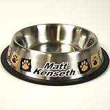 MATT KENSETH STAINLESS STEEL PET DISH DOG BOWL