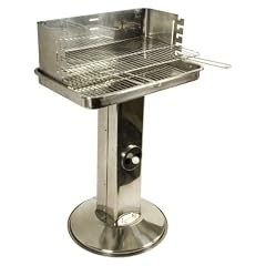 Edelstahl S�ulengrill / 89x54x34cm / 5 Stufen / BBQ Grill eckig mit Bel�ftung und Entleerung, BE-95180