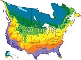 Wallmonkeys Peel and Stick Wall Decals - Zone Plant Map Usa Canada - 48