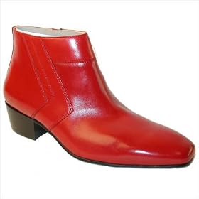 Giorgio Brutini 155480 Plain Toe Demi Boot in Red by Giorgio Brutini