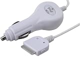Car Charger w/ Blue LED Light for Apple iPod / iPhone 1st Gen (NOT for iPhone 3G), White