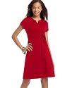 Tempted Short-Sleeve Wrap Knit Dress