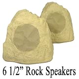 New 6.5 Woofers Outdoor Garden Waterproof Sandstone Rock Patio Speaker Pair 2R6B