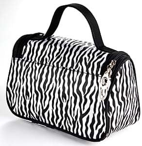 Zebra Black Makeup Case Cosmetic Case Hand Bag Pocket Bag Pouch