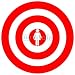 Wallmonkeys Peel and Stick Wall Decals - Woman in Center of a Target - Removable Graphic