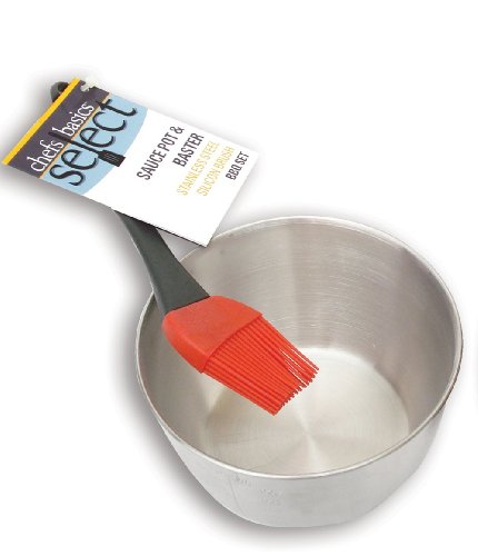 Chefs Basics HW5248 Barbeque Basting Pot and Silicone Brush