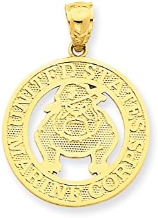 14k United States Marine Corps. Bulldog Pendant,