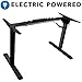 Mount-It! Electric Standing Desk Frame | Height Adjustable Motorized Sit Stand Desk Base with Controller | Single Motor Stand Up Ergonomic Workstation | Steel Legs | Black