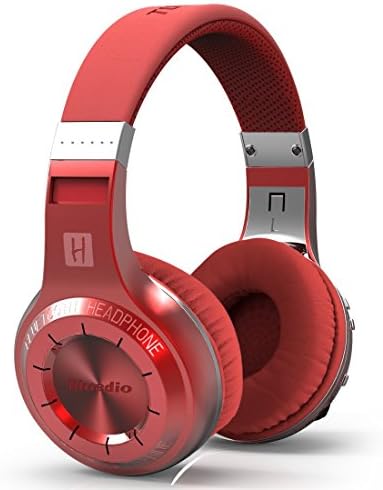 Bluedio H-turbine Bluetooth Stereo Headphone Wireless Headphones Bulit-in Microphone Bt4.1 Headset Powerful Bass Enjoy Your Music Over-ear Headphones -Retail Package Global Release (Red)