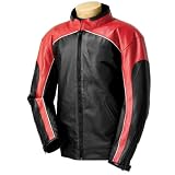 Leather Racing Jacket - Black/Red