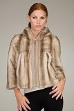 Juicy Couture - Juicy Couture Grey Fur Swing Coat