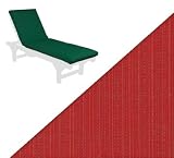 76 Natural Cedar Outdoor Patio Lounge Chair Cushion - Crimson Red