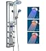 Akdy Aluminum Shower Panel AzV5333d Rain Style Massage System with 3 Colors LED Handheld Shower